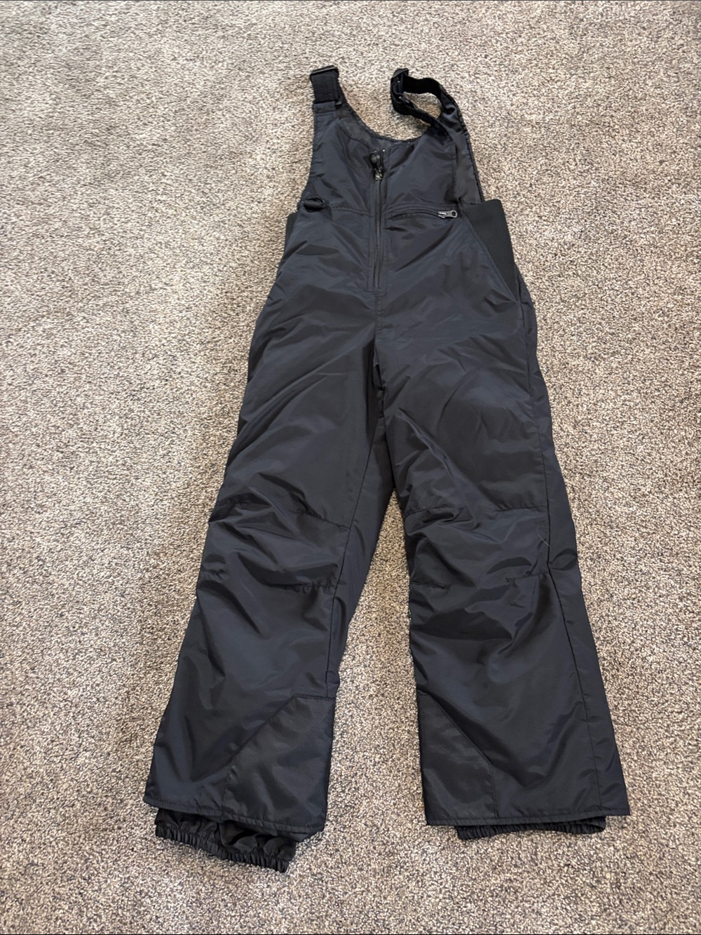 Kids Black Insulated Snow Bib Overalls Size Small 6-8
